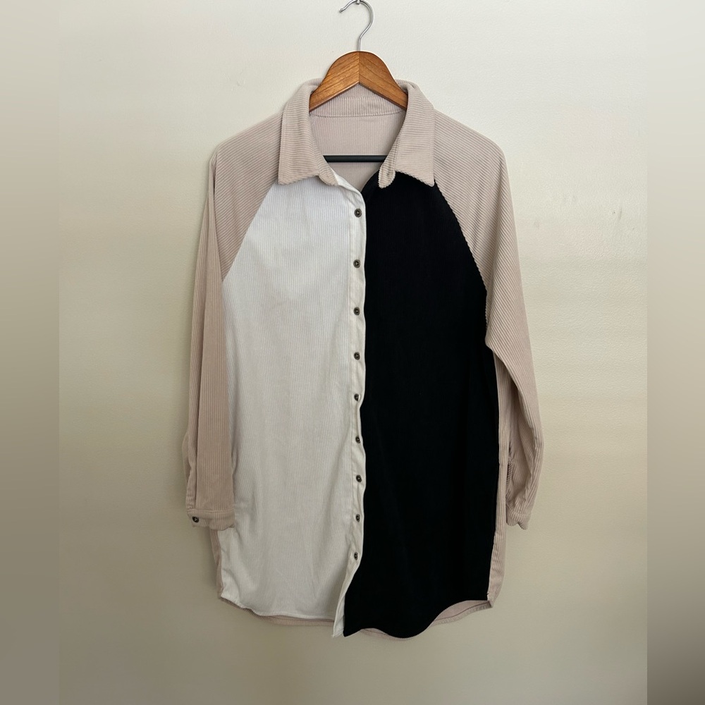 Color Block Large Button Down - image 1